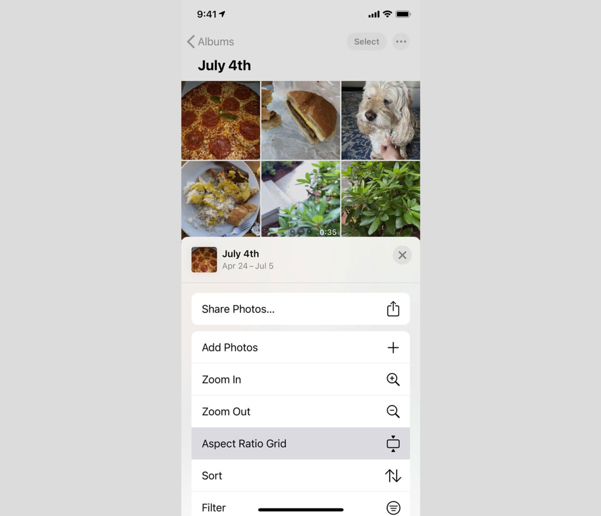 مشاهده تصاویر بندانگشتی در نسبت اصلی iOS 14