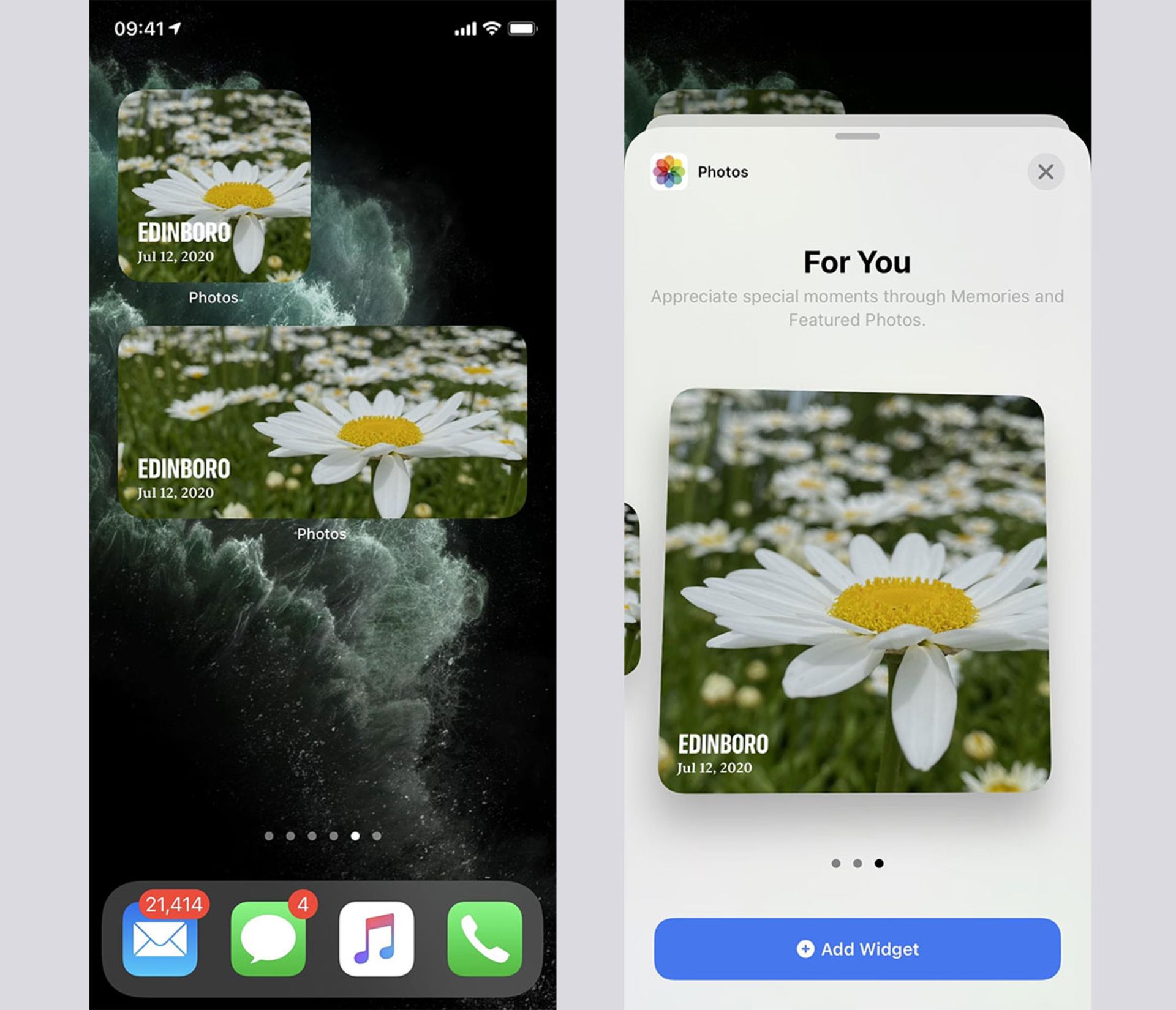 ویجت گالری برای صفحه‌ هوم iOS 14