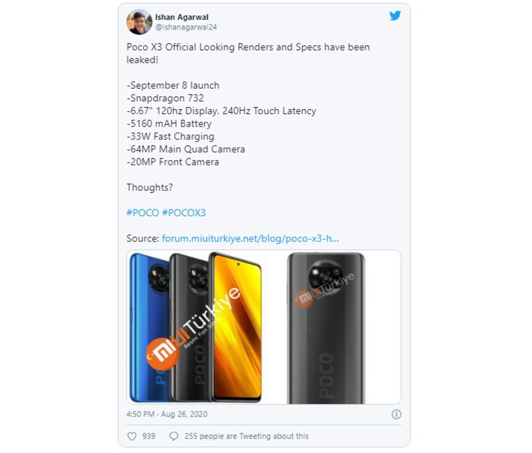 مشخصات پوکو ایکس 3 شیائومی / Xiaomi Poco X3