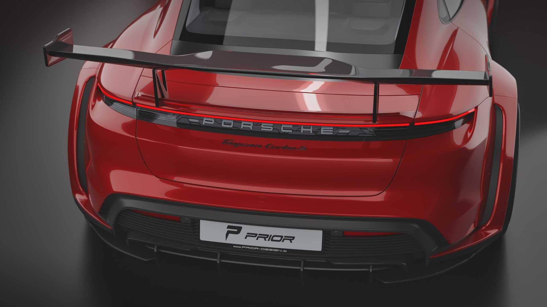 Porsche Taycan  Prior Design  پورشه تایکان تیونینگ پرایر دیزاین صندوق عقب