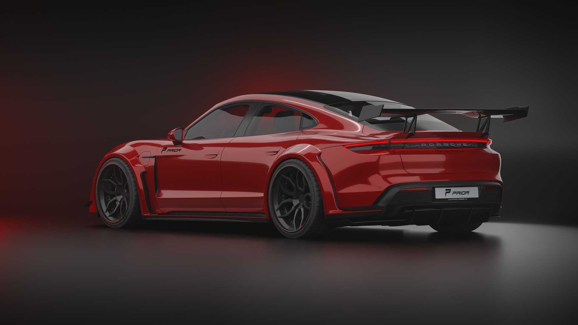 Porsche Taycan  Prior Design  پورشه تایکان تیونینگ پرایر دیزاین  نمای پشت