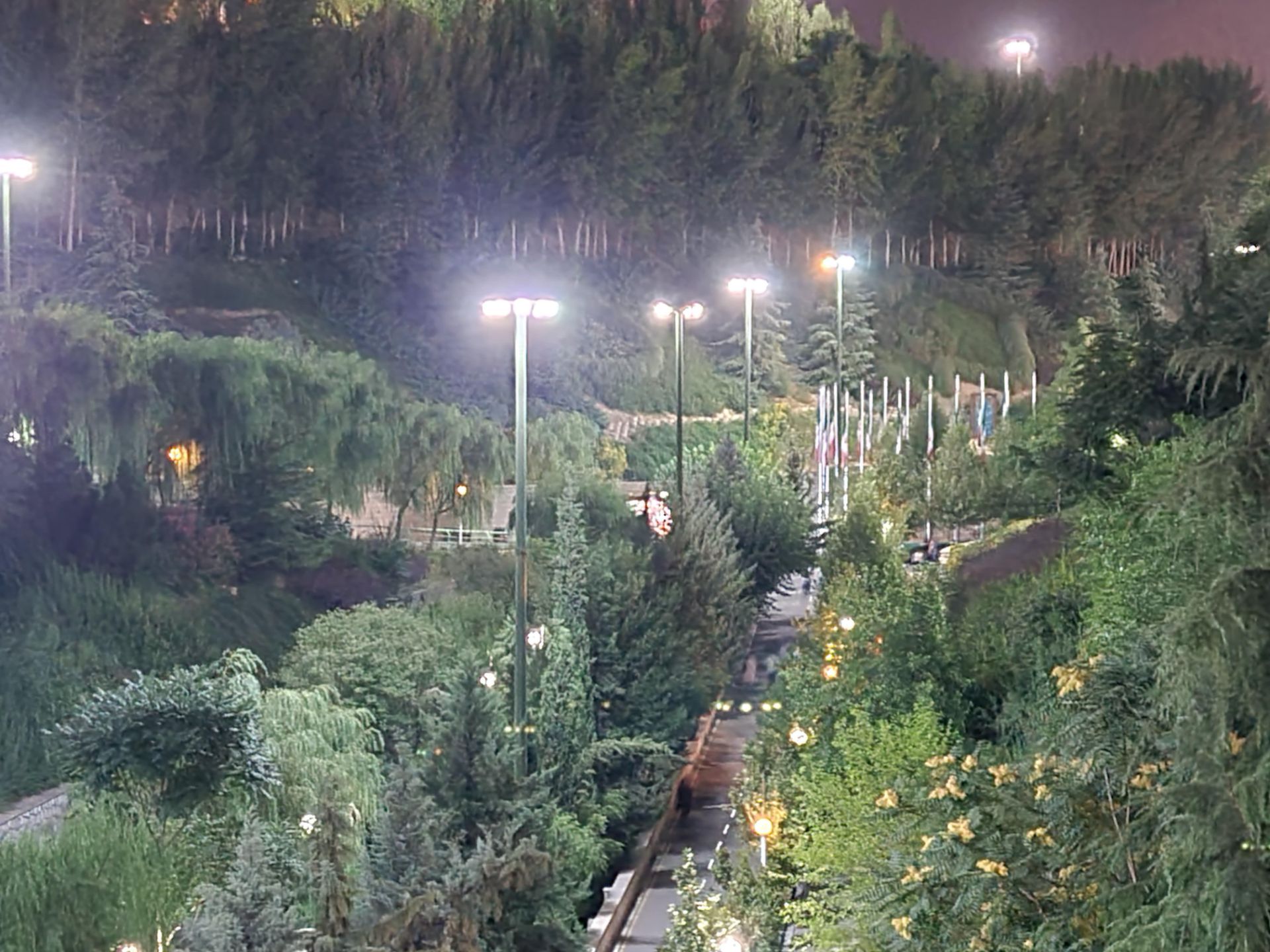 نمونه عکس 3X‌ گلکسی نوت ۲۰ در تاریکی - بوستان نهج البلاغه