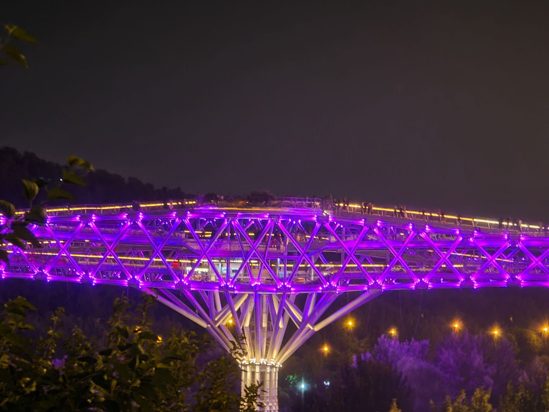 نمونه عکس 5X گلکسی نوت ۲۰ اولترا در تاریکی - پل طبیعت