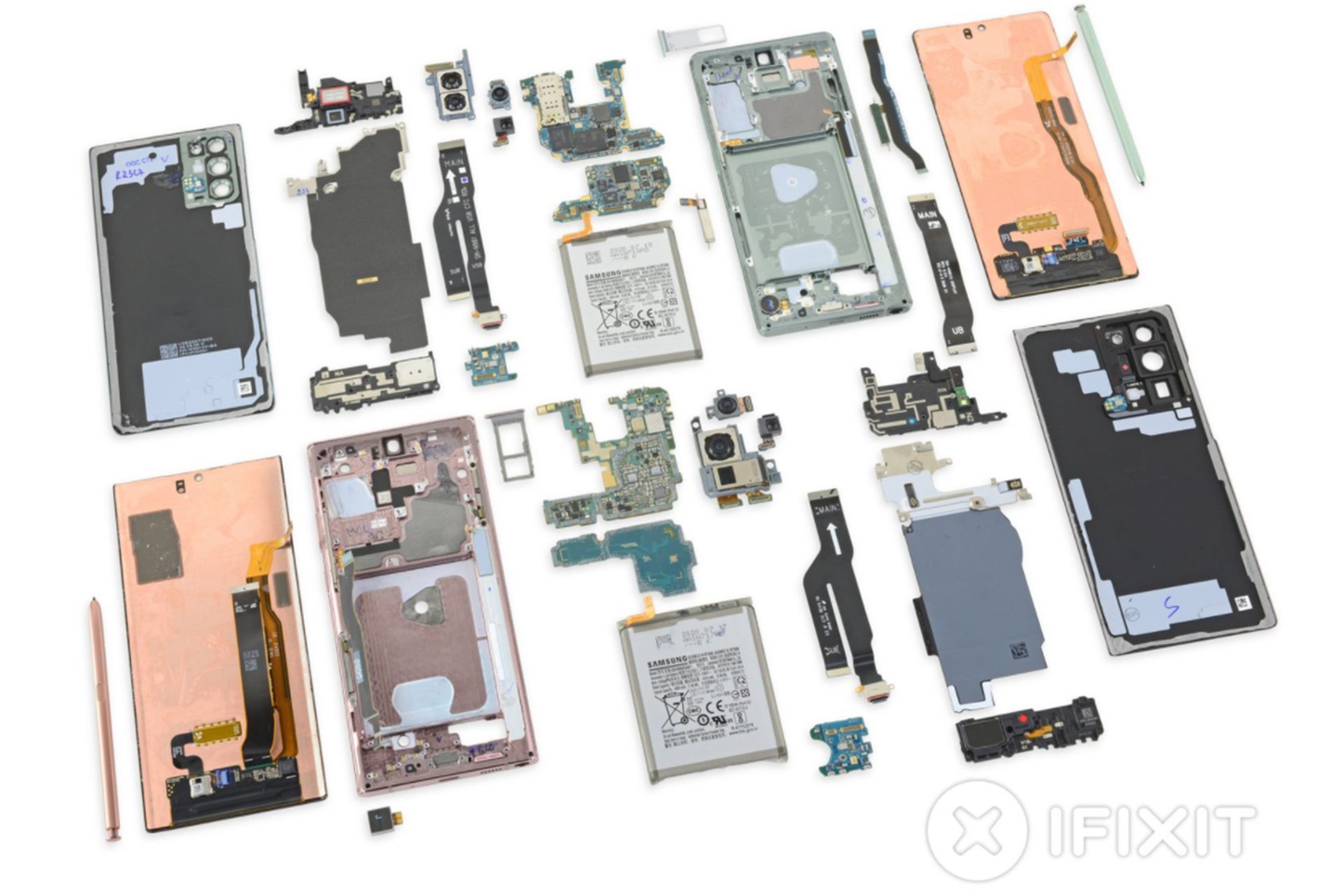 قطعات گلکسی نوت 20 اولترا / Note20 Ultra در حالت کالبدشکافی شده