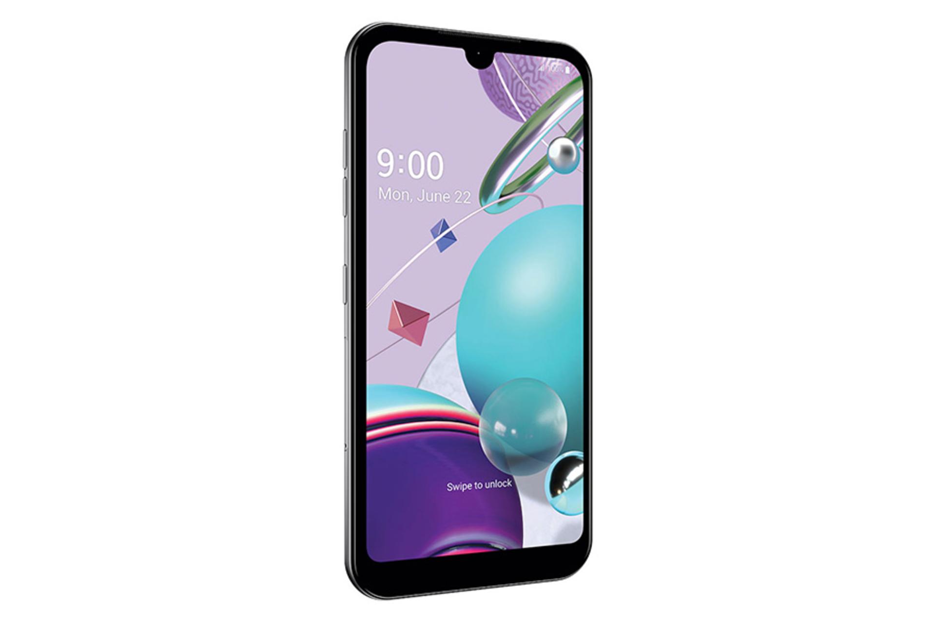 نمای نیمرخ گوشی ال جی مدل کی 31 / LG K31 با صفحه روشن