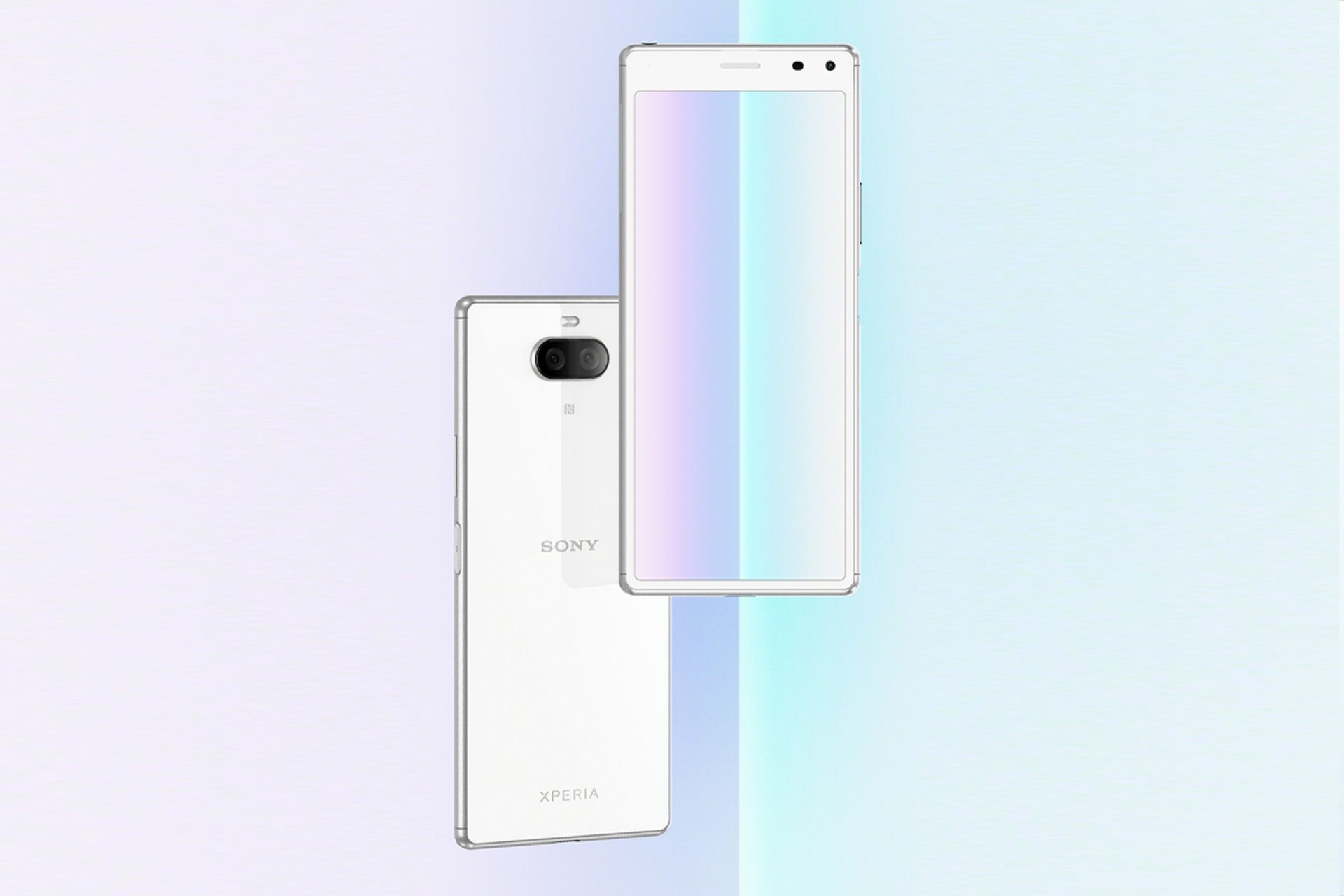 پشت و جلوی اکسپریا 8 لایت سونی / Xperia 8 Lite سفید