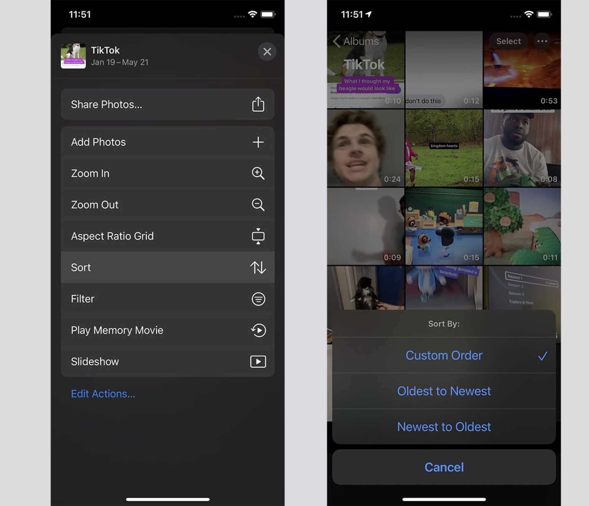 مرتب سازی آلبوم ها iOS 14