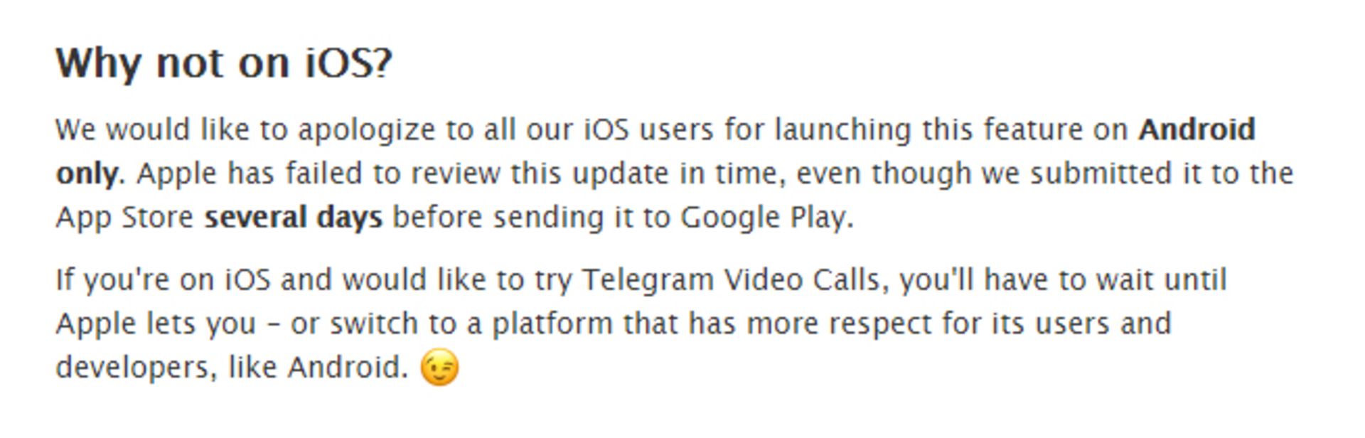 امکان تماس تصویری تلگرام - پست بلاگ تلگرام در مورد iOS