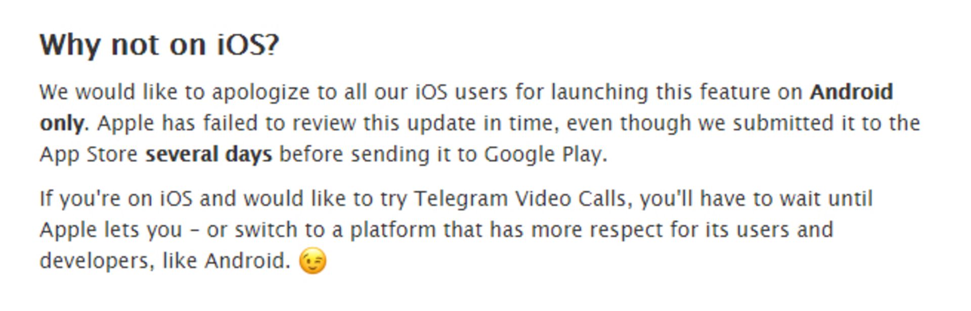 مرجع متخصصين ايران امكان تماس تصويري تلگرام - پست بلاگ تلگرام در مورد iOS