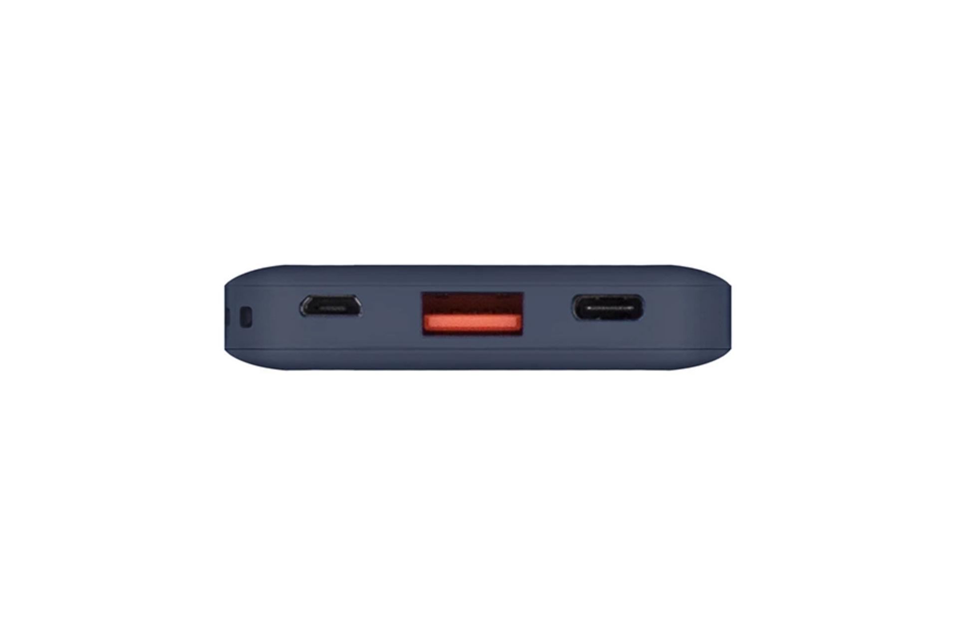 نمای درگاه های پاور بانک Uniq Fuele Mini 8000mAh