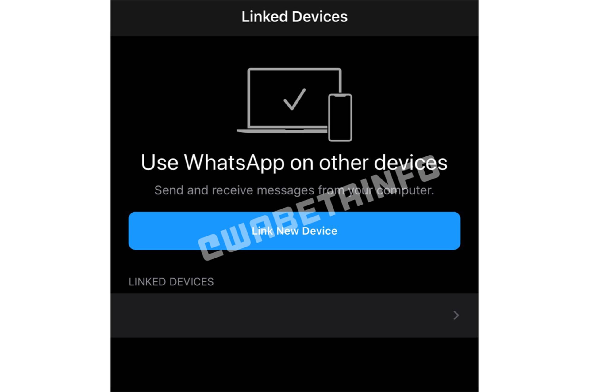 رابط کاربری قابلیت اتصال چند دستگاه به حساب واتساپ / WhatsApp در آی او اس / iOS