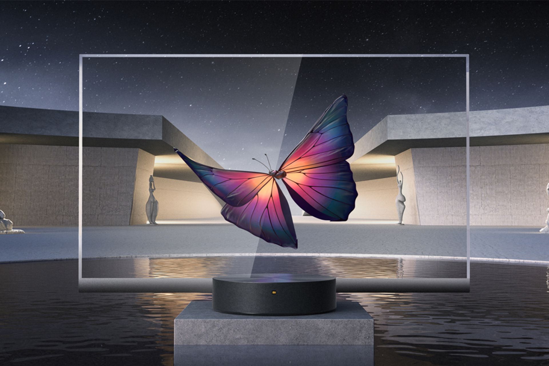 تلویزیون شفاف شیائومی Mi TV Lux OLED Transparent Edition از جلو