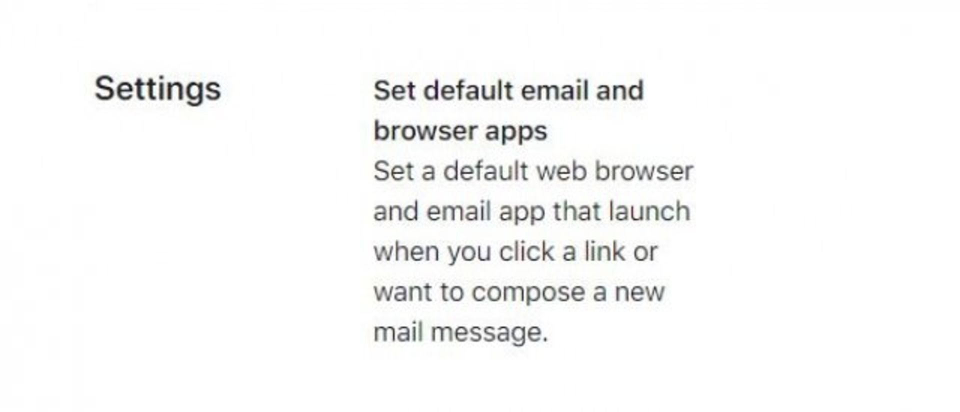 باگ آی او اس ۱۴ / iOS default apps settings bug
