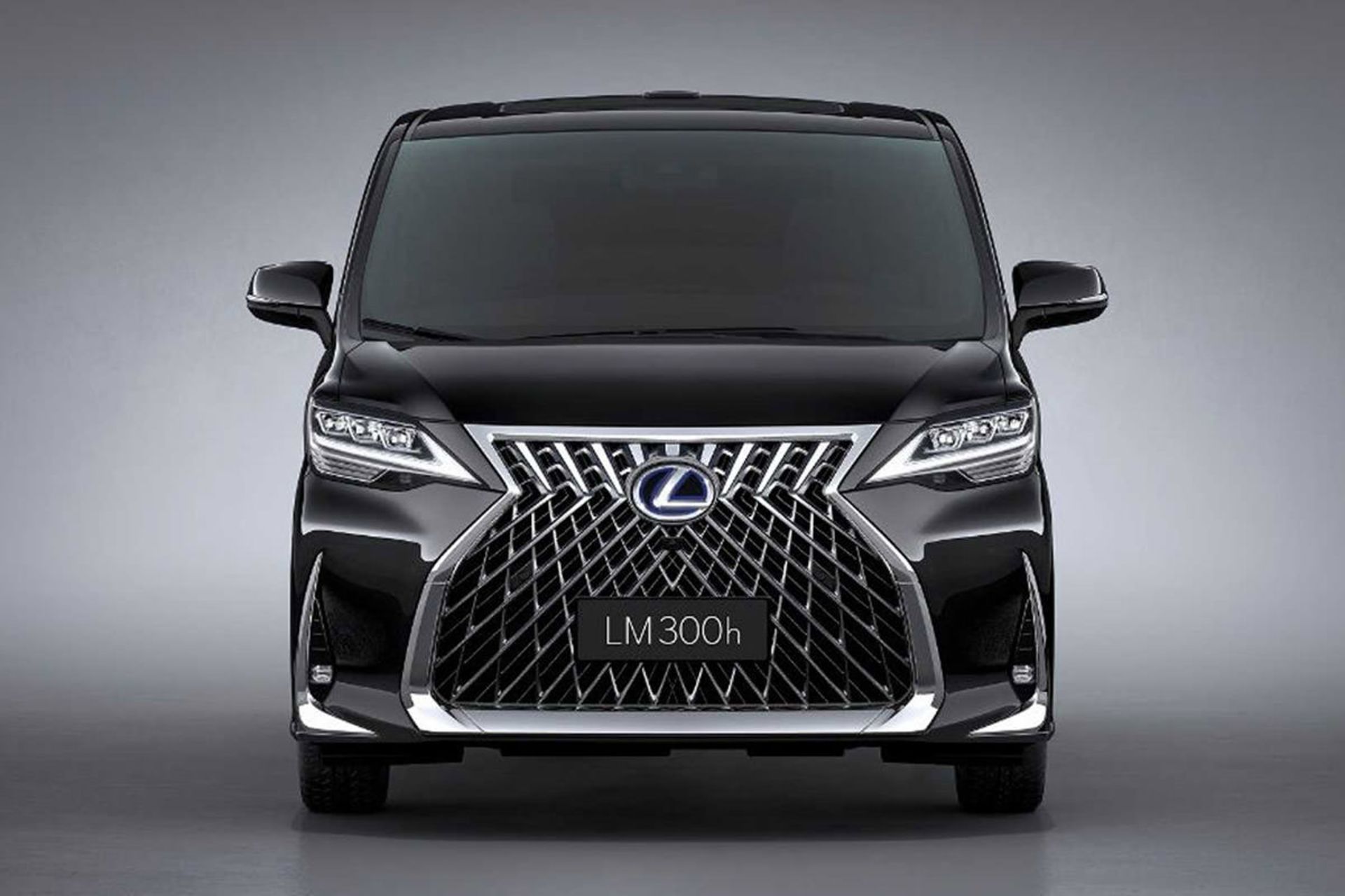 نمای جلو مینی ون لوکس لکسوس ال ام / Lexus LM Minivan با رنگ مشکی 