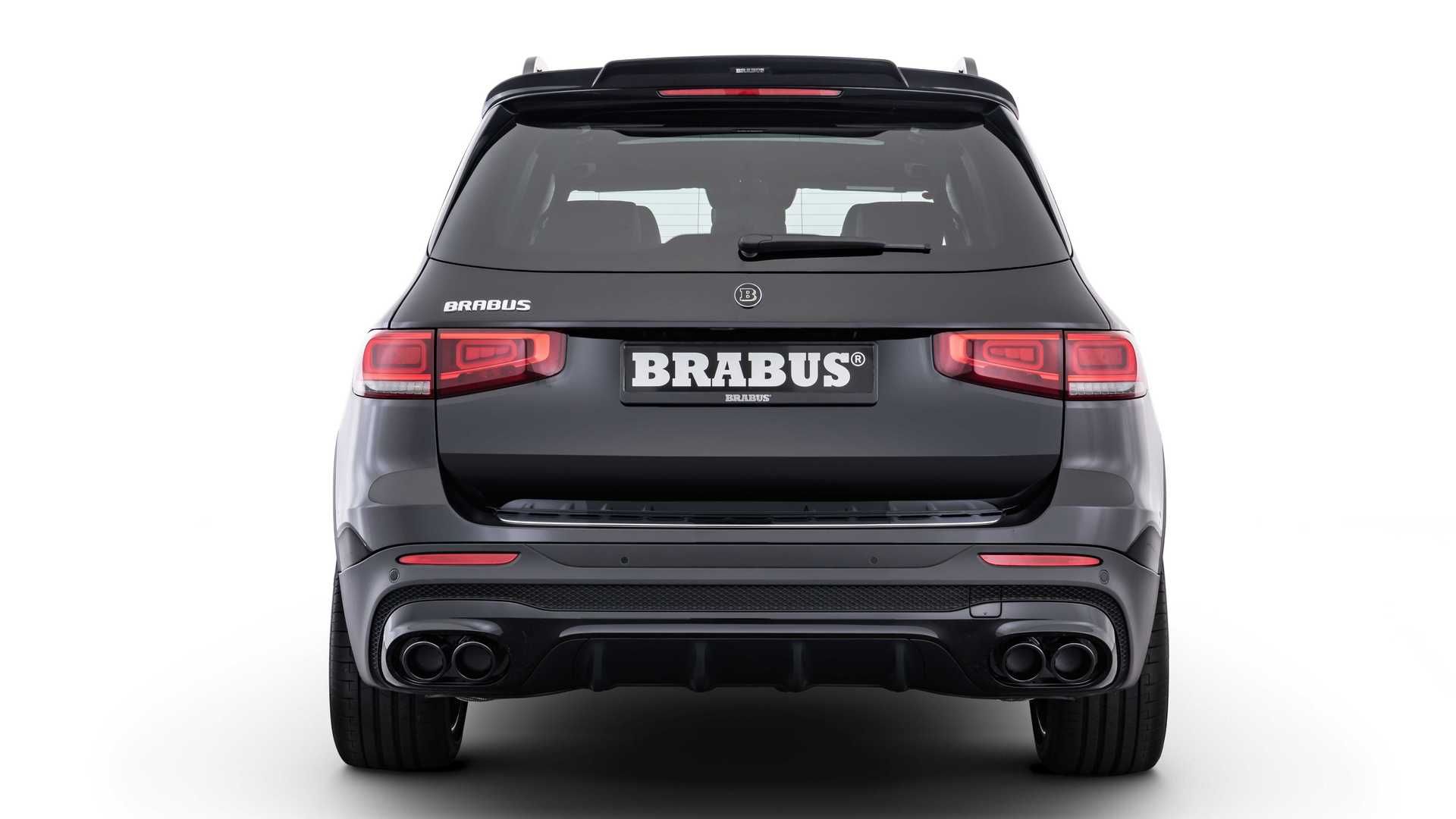 نمای عقب کراس اور مرسدس بنز جی ال بی تیونینگ برابوس / Brabus Mercedes-Benz GLB مشکی رنگ