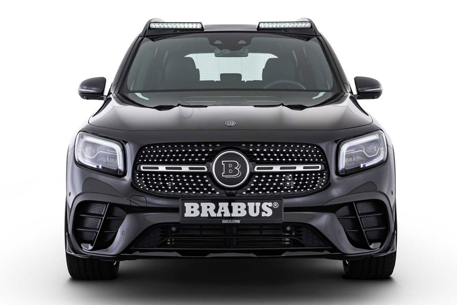 نمای جلو کراس اور مرسدس بنز جی ال بی تیونینگ برابوس / Brabus Mercedes-Benz GLB مشکی رنگ