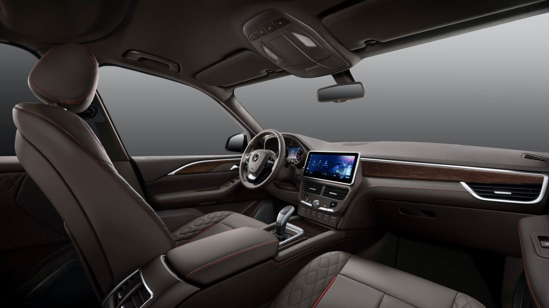 نمای کابین و داشبورد و فرمان شاسی بلند لوکس وین فست پرزیدنت / VinFast President Luxury SUV 