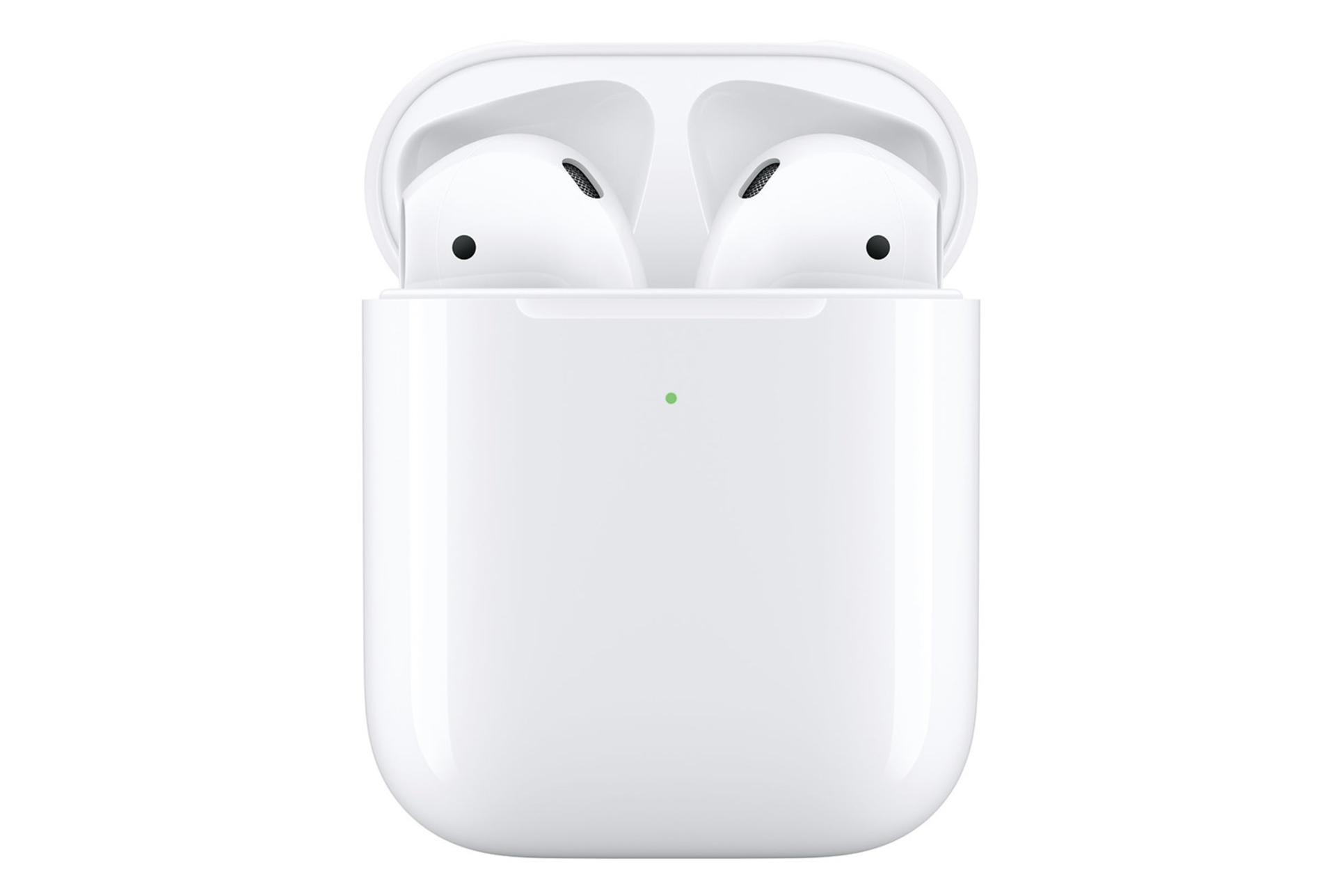 اپل ایرپادز نسل دوم / Apple AirPods 2nd Gen درون کیس و چراغ شارژ