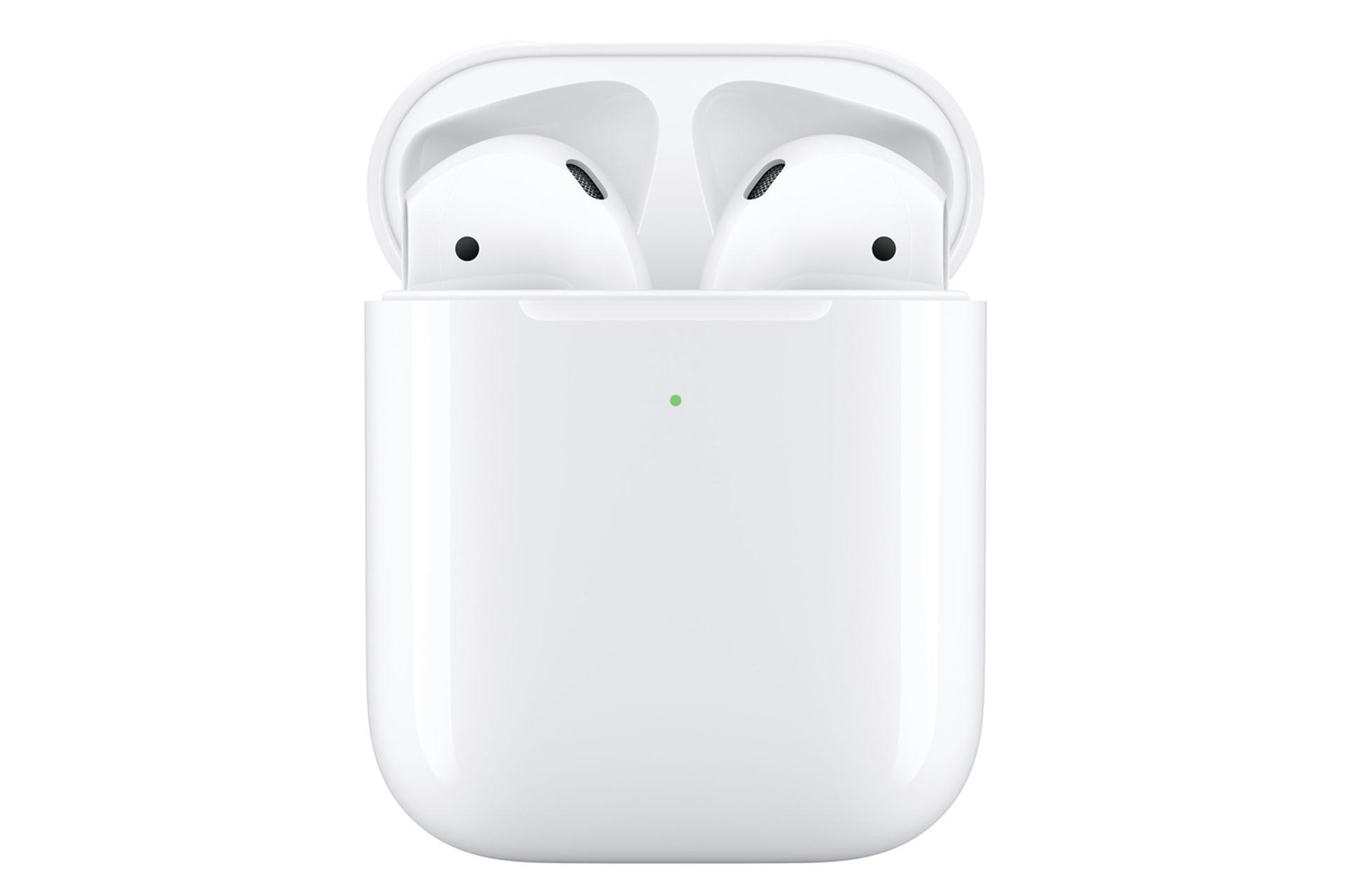 مرجع متخصصين ايران اپل ايرپادز نسل دوم / Apple AirPods 2nd Gen درون كيس و چراغ شارژ