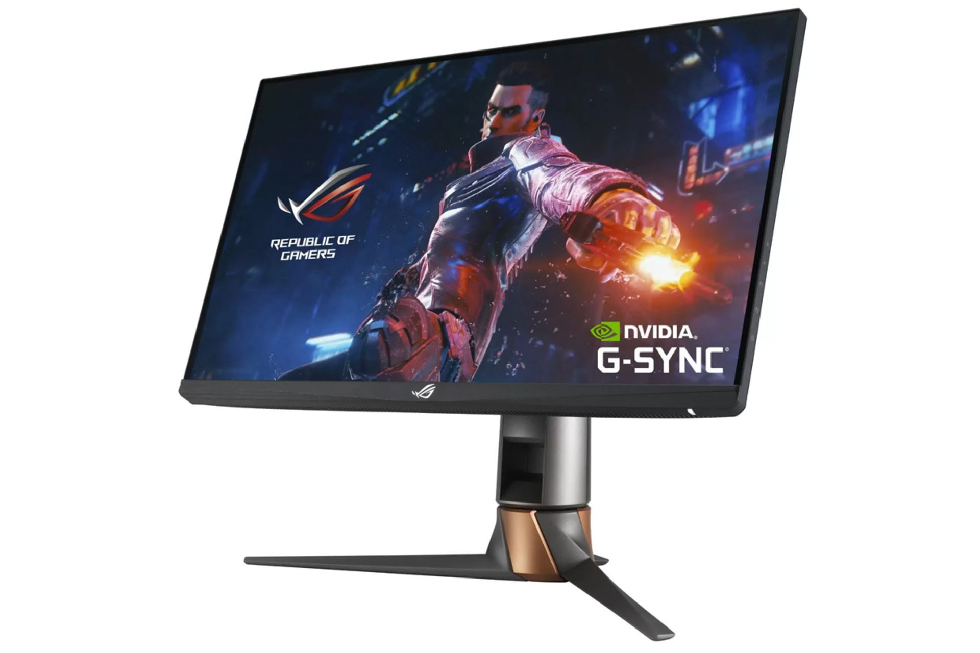 مانیتور گیمینگ ایسوس Asus ROG Swift نمای سه رخ جلو