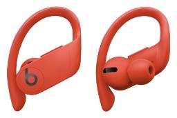 نمای پشت و جلو هدفون بیتس PowerBeats Pro قرمز