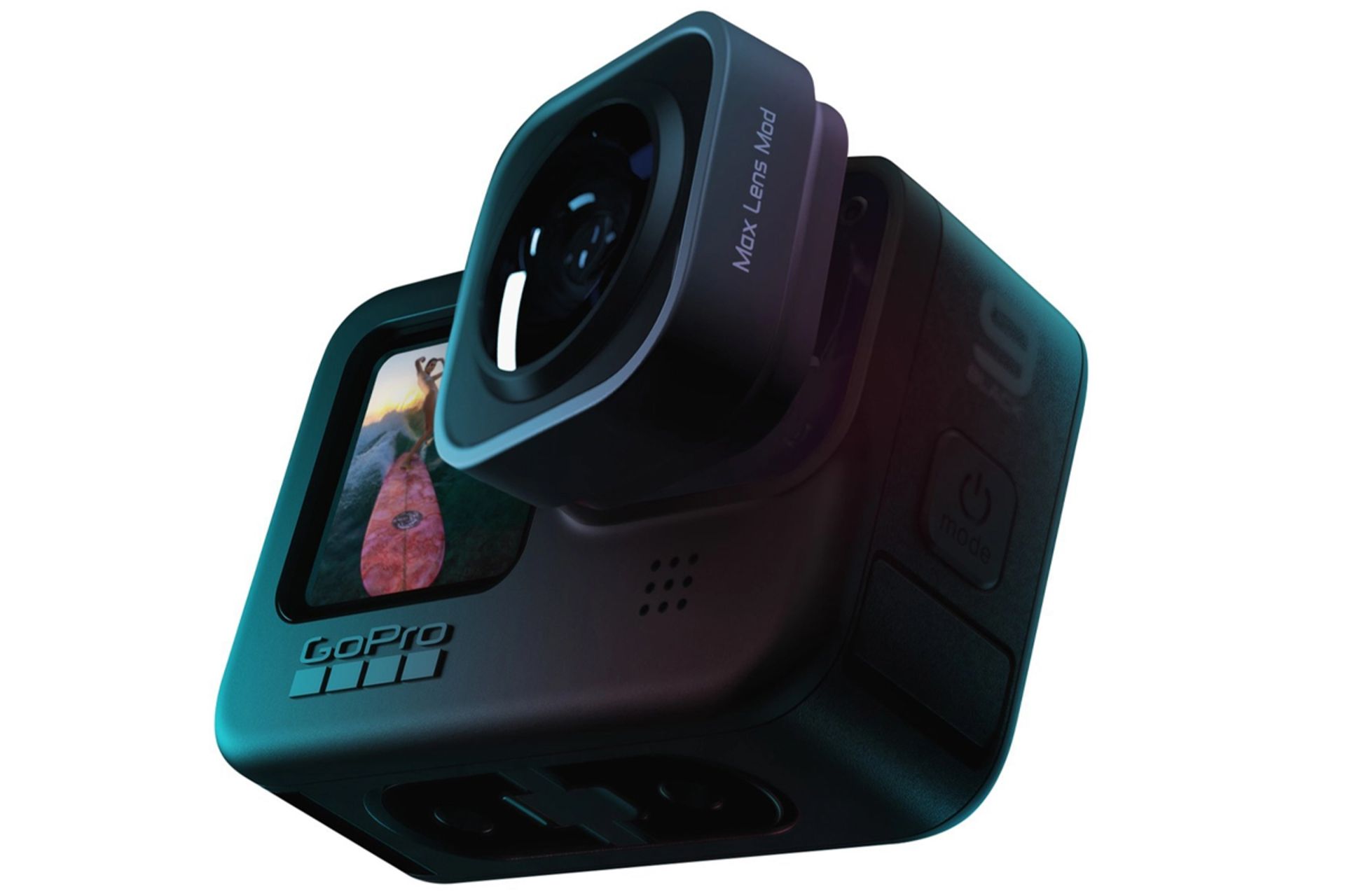 ماد مکس لنز دوربین گوپرو هیرو 9 بلک / GoPro Hero9 Black از نمای سه رخ