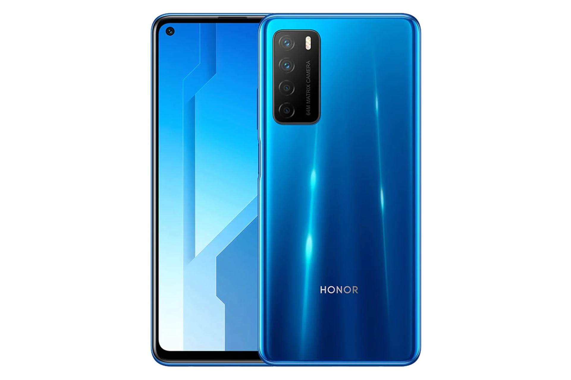 قاب پشتی و نمای جلو آنر پلی 4 پرو / Honor play 4 Pro با رنگ آبی