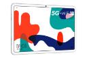 تبلت هواوی میت پد 5G رنگ سفید از نمای نیمرخ
