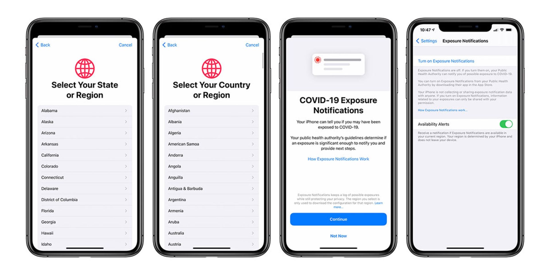 فعال سازی سیستم اطلاع رسانی کووید 19 در iOS 13.7
