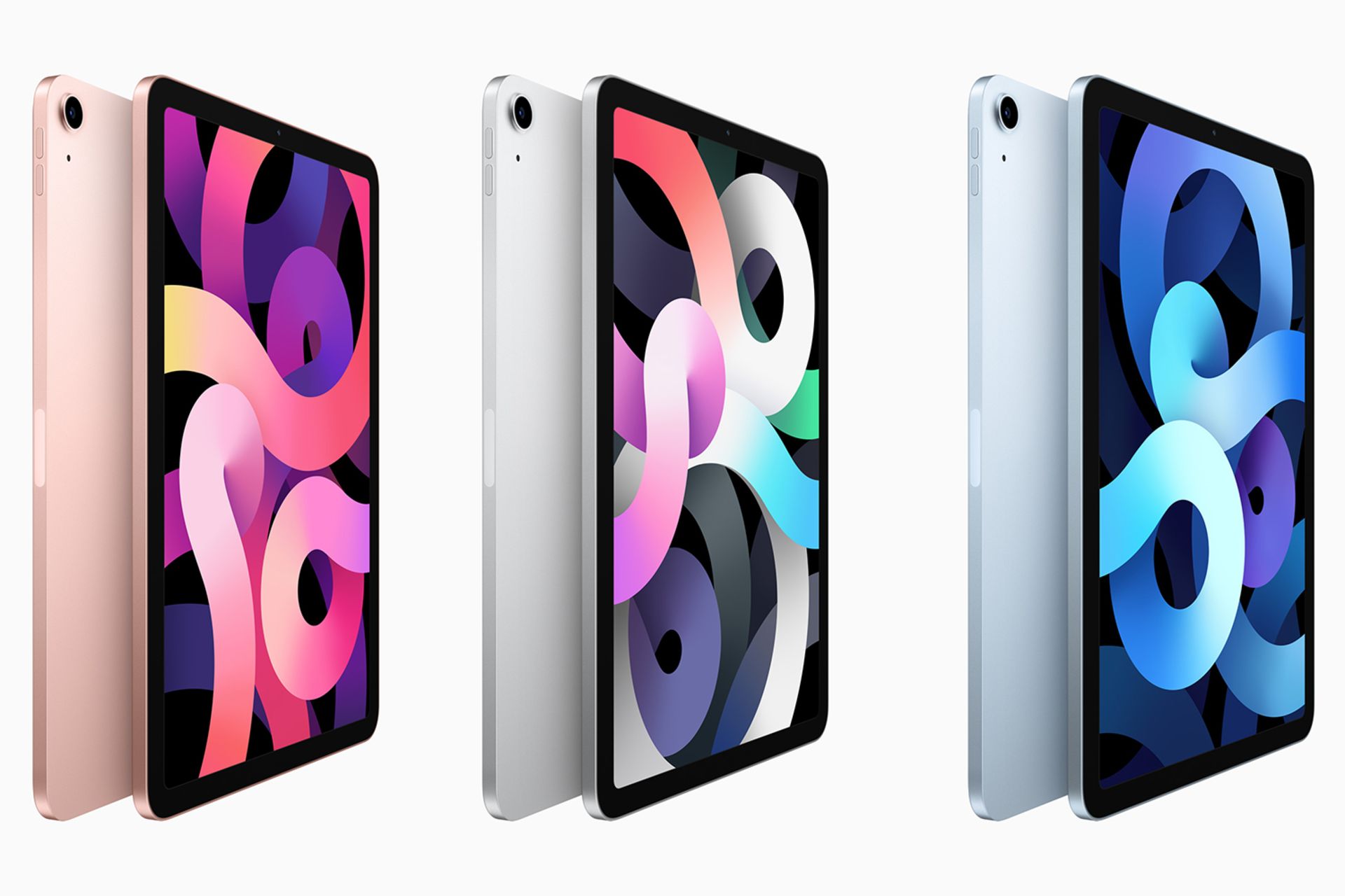 مرجع متخصصين ايران سه مدل آيپد اير 2020 / iPad Air از نيم رخ با سه رنگ