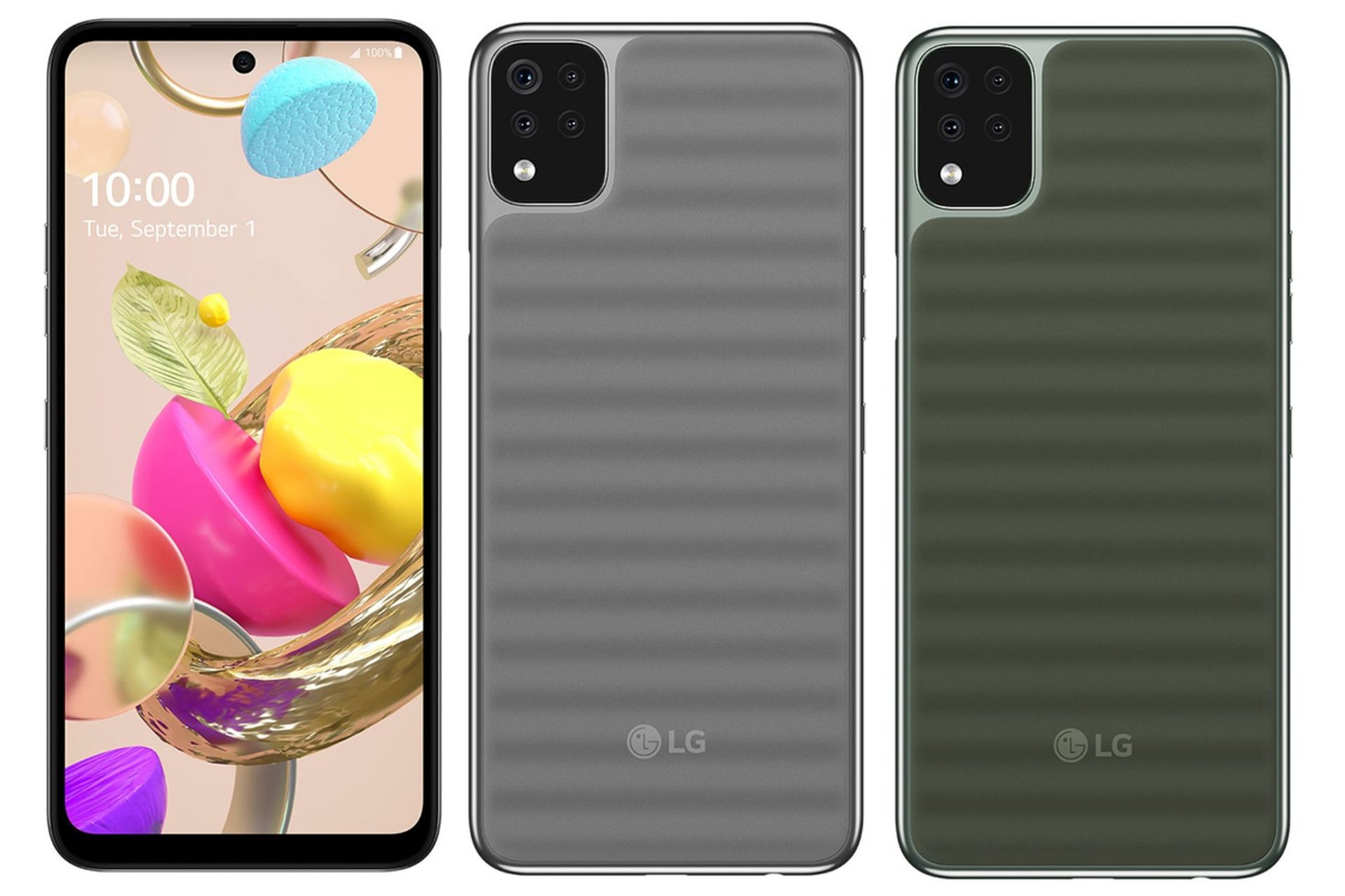 نمای پشت و جلو ال جی کی 42 / LG K42 خاکستری