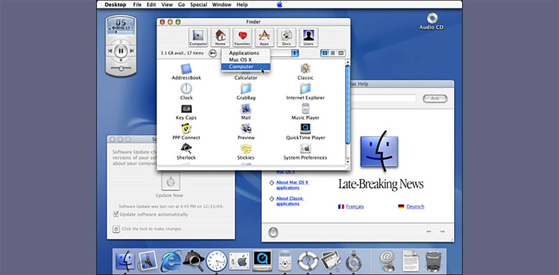 مرجع متخصصين ايران ظاهر دسكتاپ Mac OS X Public Beta