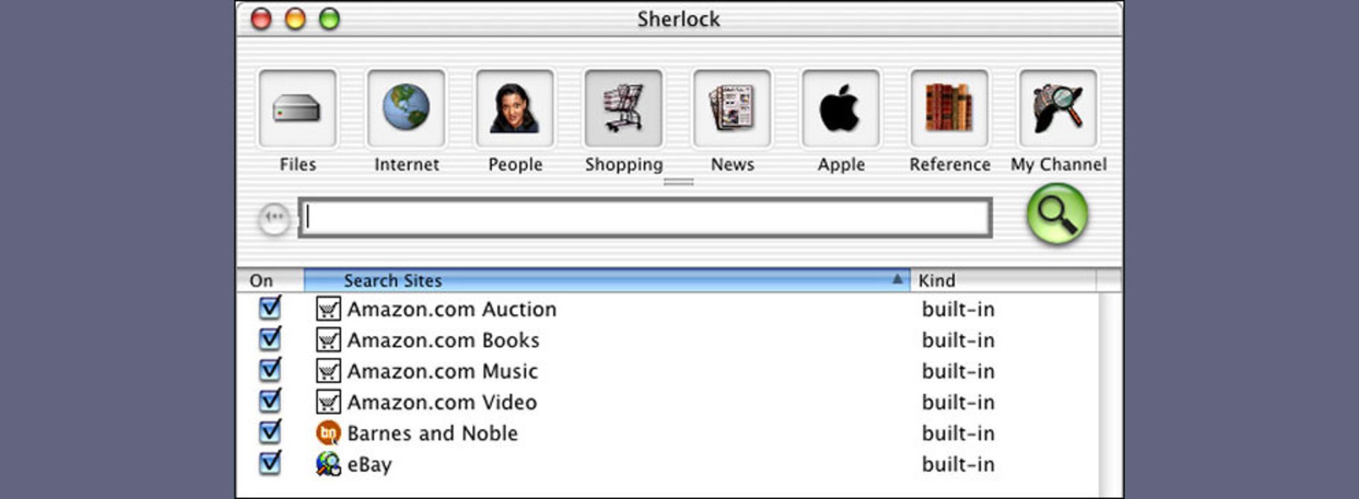 مرجع متخصصين ايران اپليكيشن Sherlock در Mac OS X Public Beta