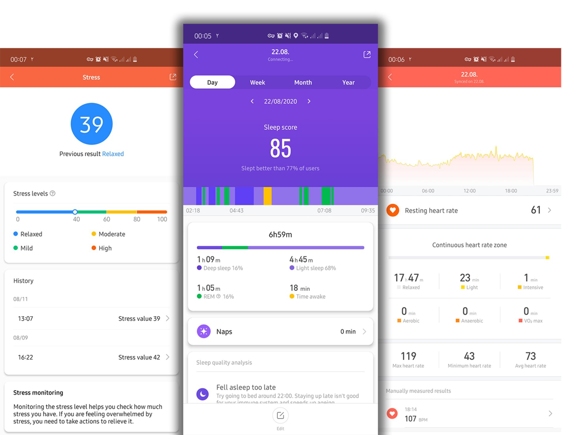 اسکرین شات اپلیکیشن می فیت Mi Fit