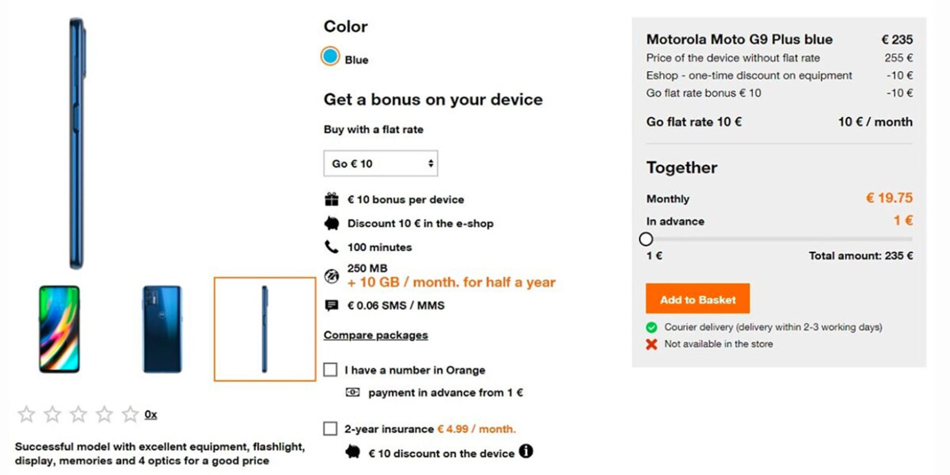 مشخصات موتو جی 9 پلاس