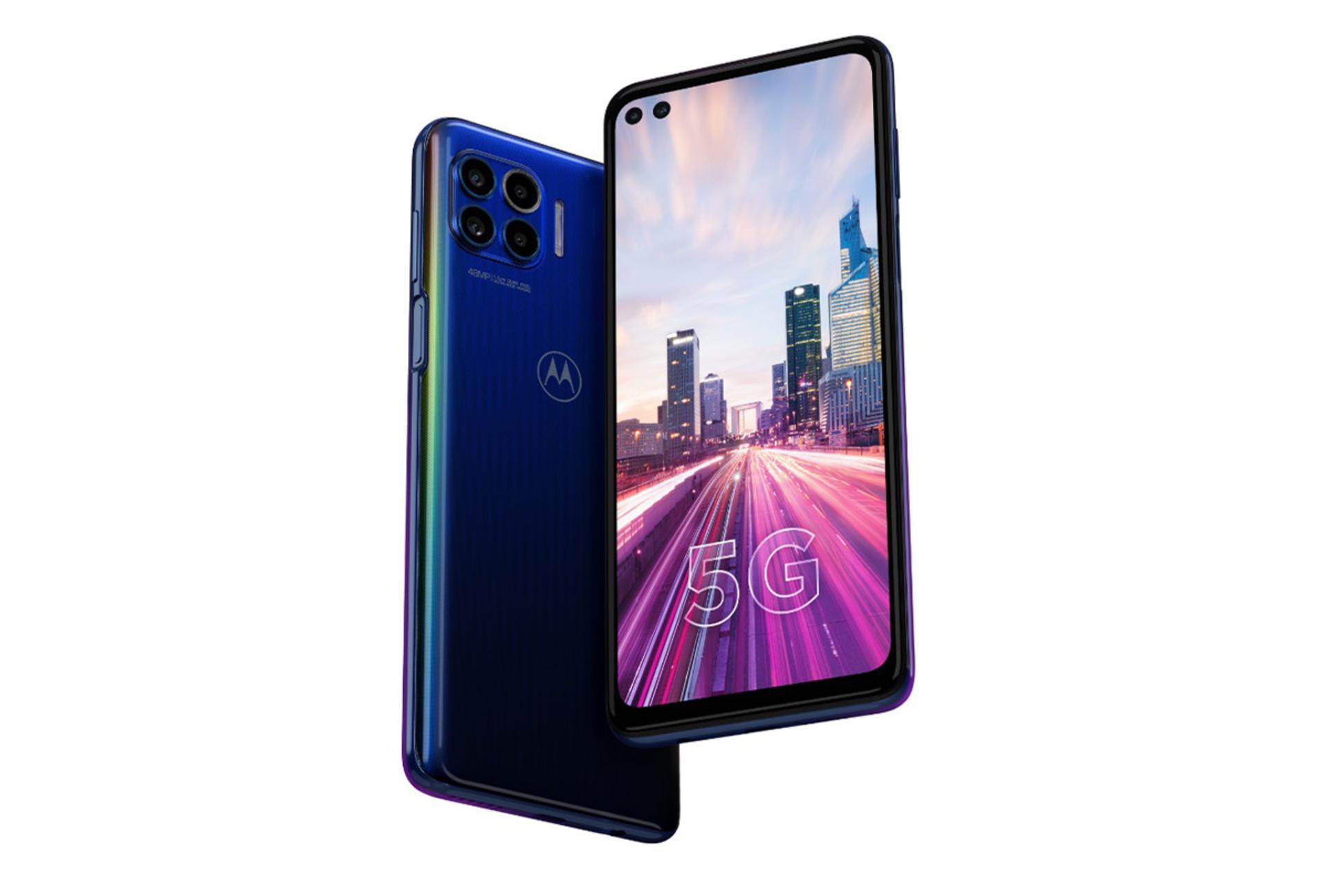 گوشی موتورولا 5G نمای جلو و پشت - دوربین ها / Motorola One 5G