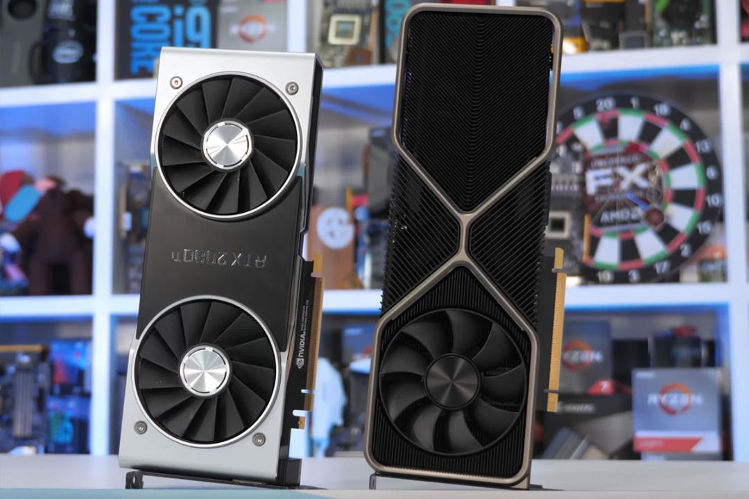بخش جلویی و پشتی کارت گرافیک RTX 3080 انویدیا