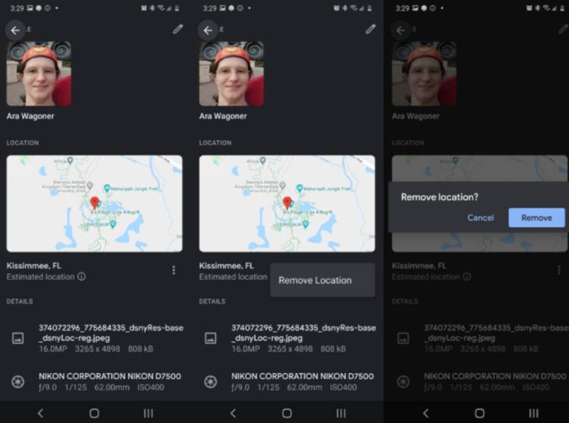 حذف موقعیت مکانی عکس‌های اندروید در گوگل فوتوز