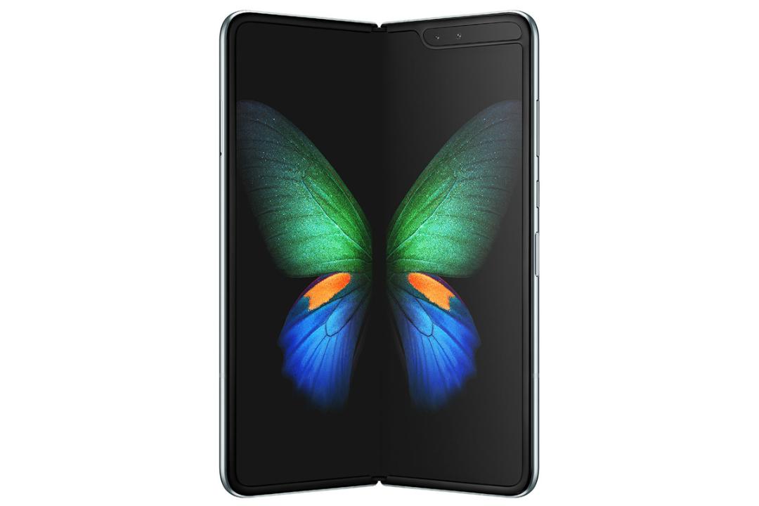 گلکسی فولد سامسونگ / Galaxy Fold نسل اول از نمای جلو درحالت نیم باز
