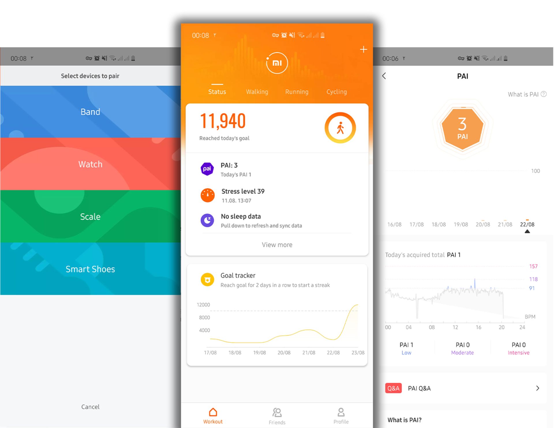 اسکرین شات اپلیکیشن می فیت Mi Fit