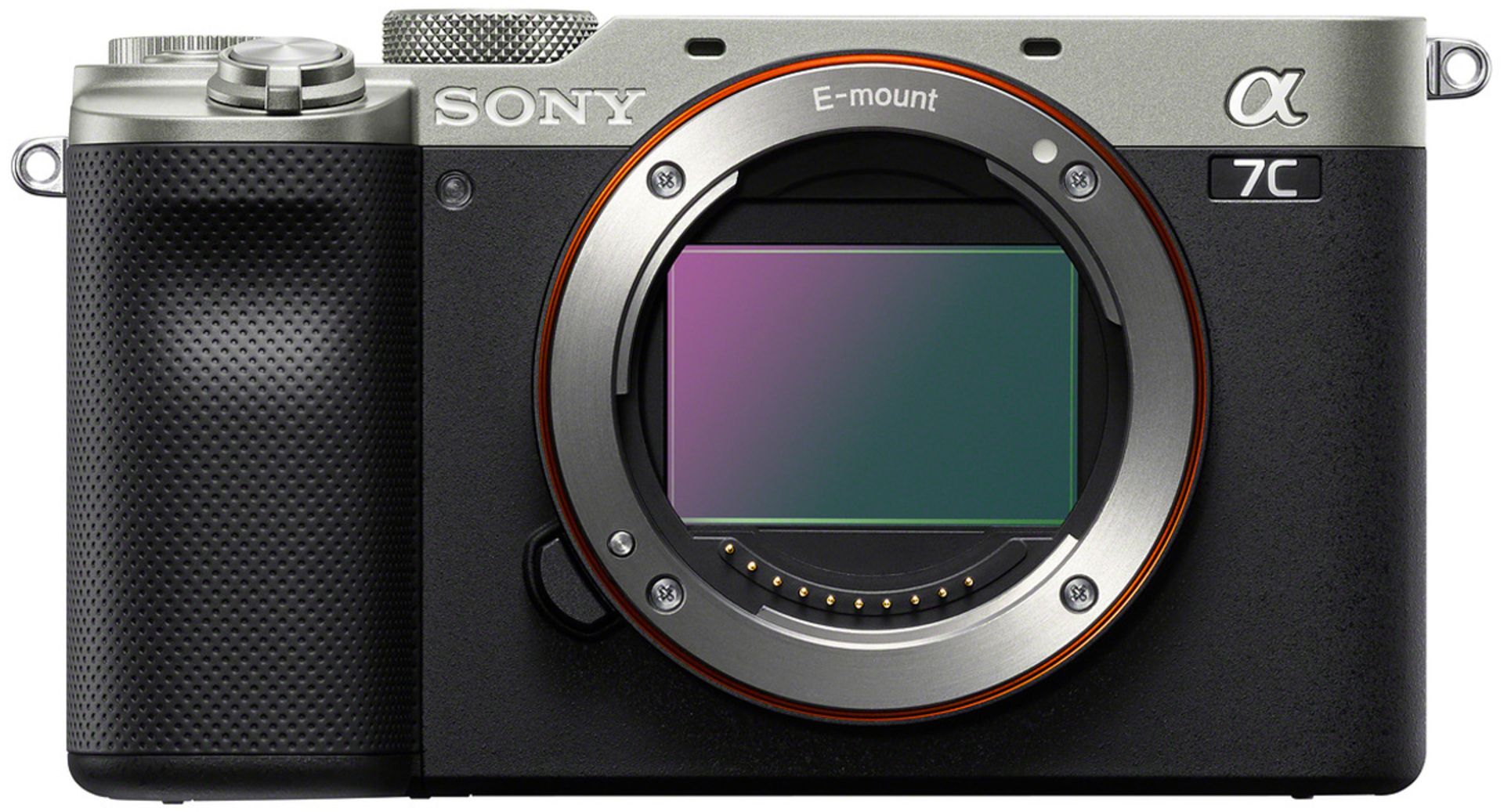 نمای جلو دوربین سونی Sony A7C بدون لنز