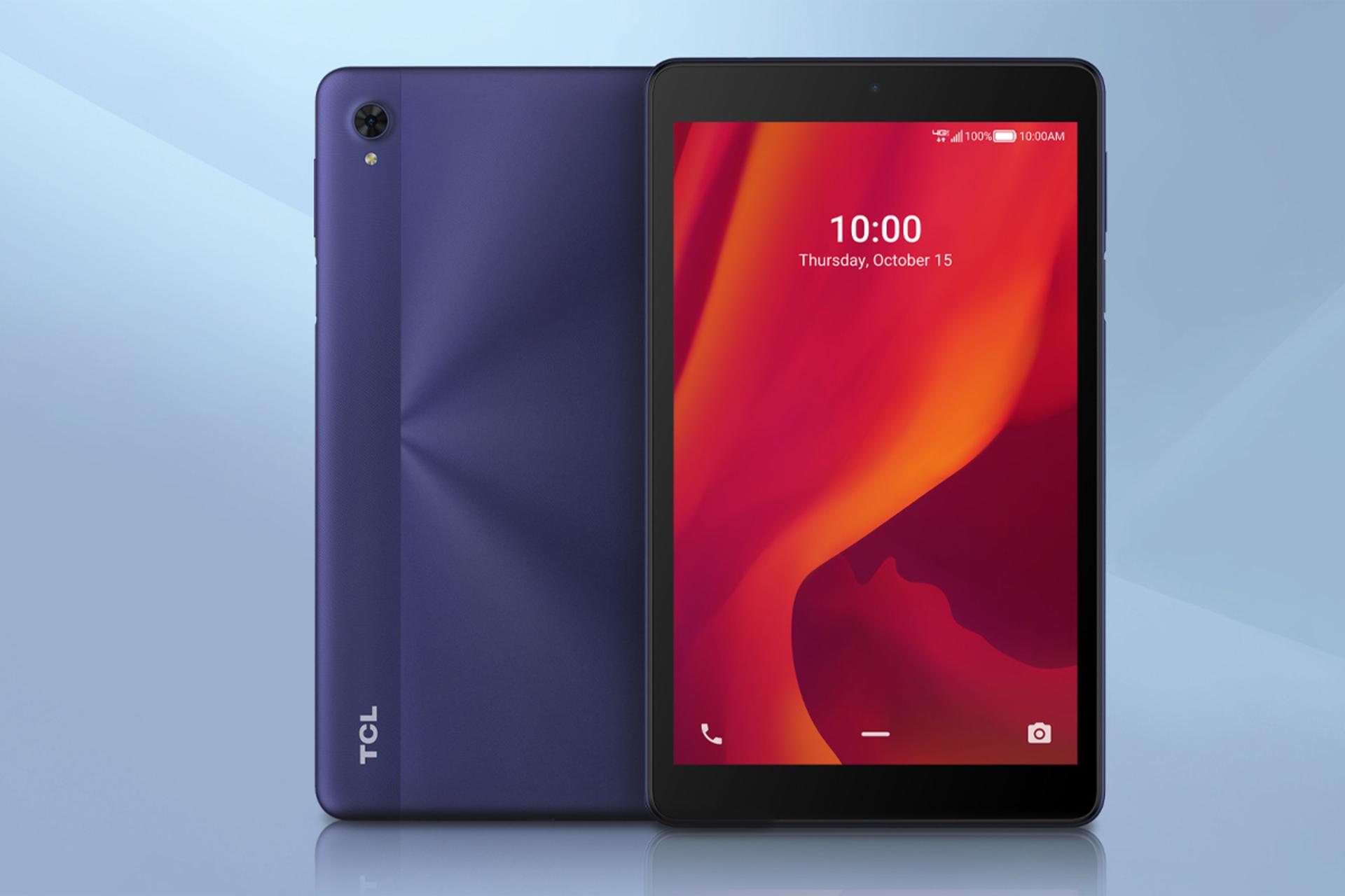 تبلت TCL 10 Tab Mid از نمای جلو و پشت نمایشگر و دوربین