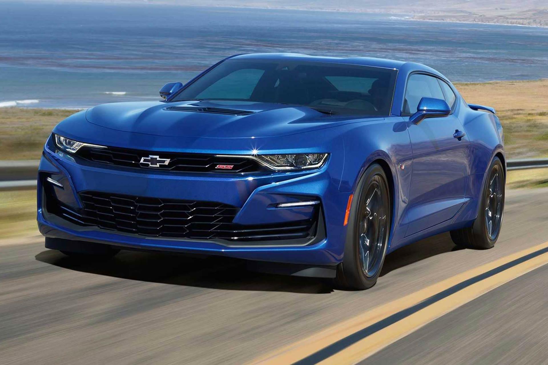 شورولت کامارو اس اس / Chevrolet Camaro SS آبی رنگ در جاده