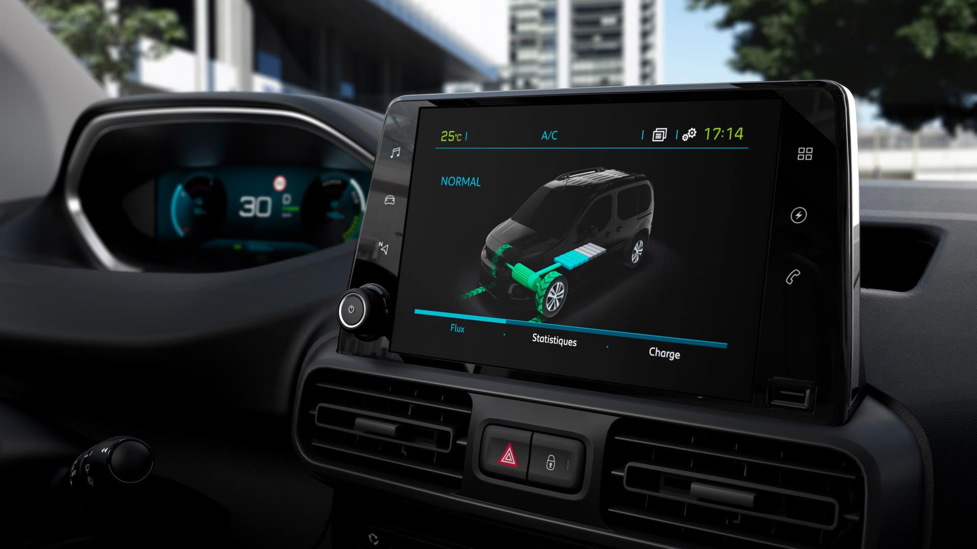 نمای داخل کابین و سیستم سرگرمی ون برقی پژو ای-پارتنر / 2021 Peugeot e-Partner Electric van