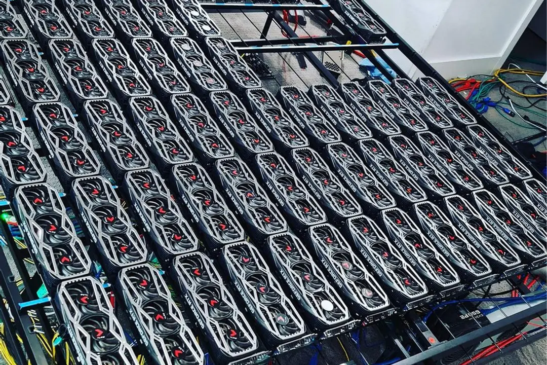 ریگِ متشکل ‌از ۷۸ کارت گرافیک RTX 3080، ماهانه ۲۰ هزار دلار اتریوم استخراج می‌کند