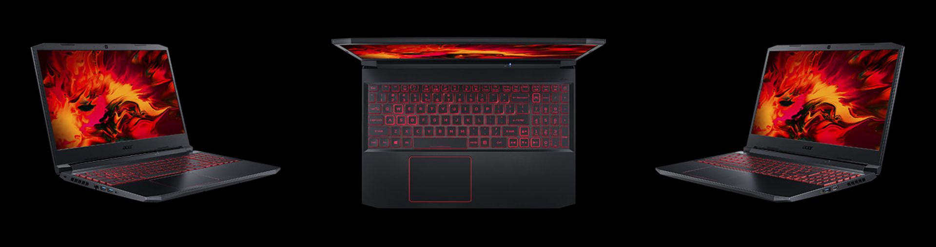 لپ تاپ ایسر نیترو 5 نمای سه رخ جلو و بالا