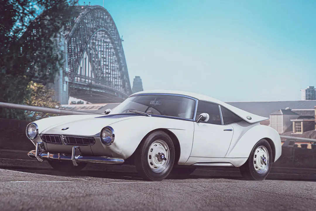 bmw i8 1960s render / رندر بی ام و