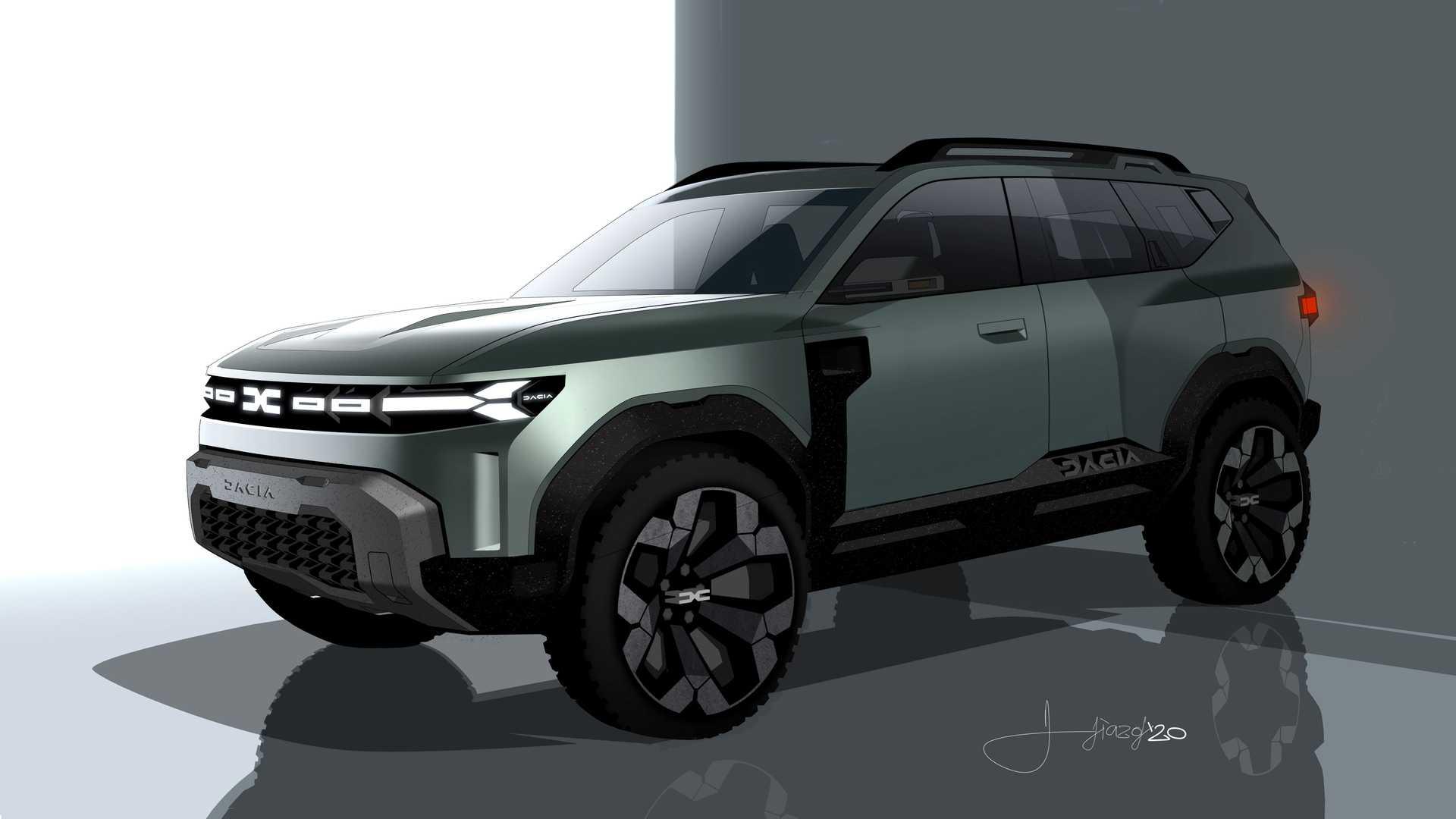 Dacia Bigster concept  داچیا بیگستر شاسی بلند مفهومی نمای روبرو