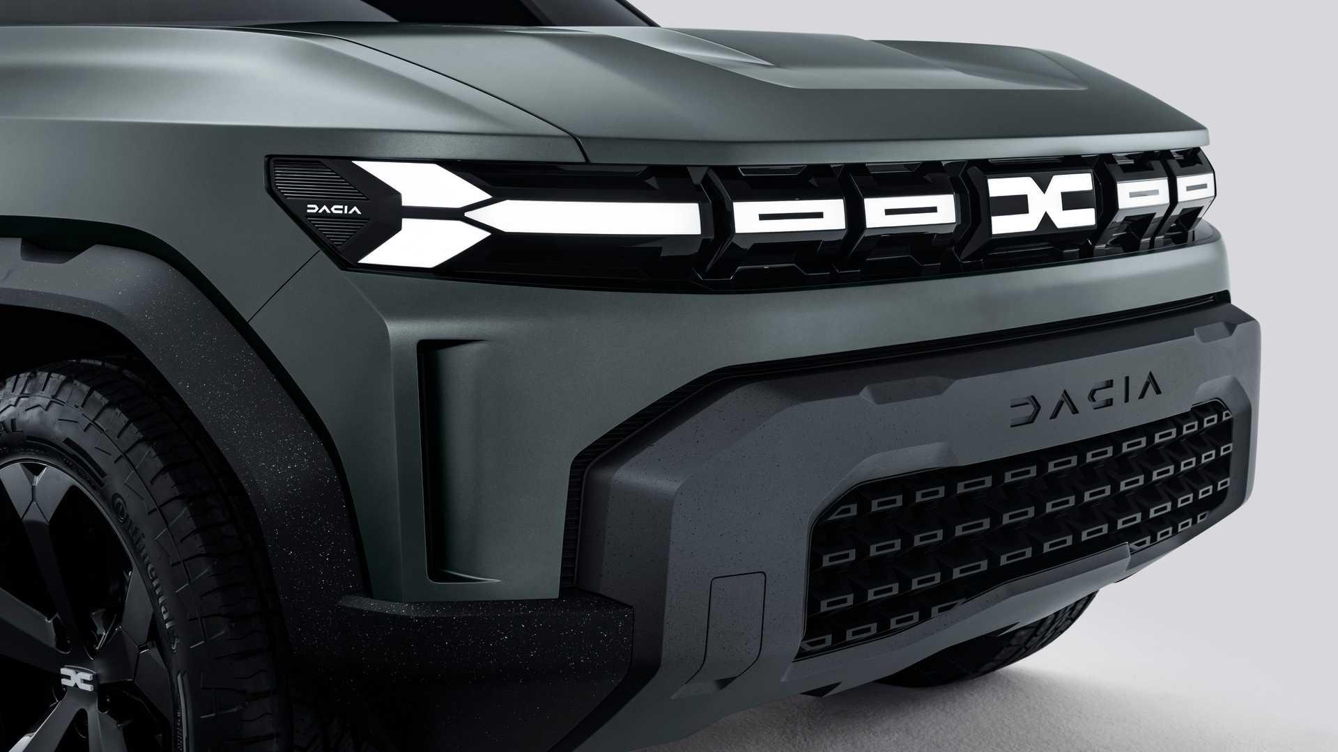Dacia Bigster concept  داچیا بیگستر شاسی بلند مفهومی چراغ و جلو پنجره
