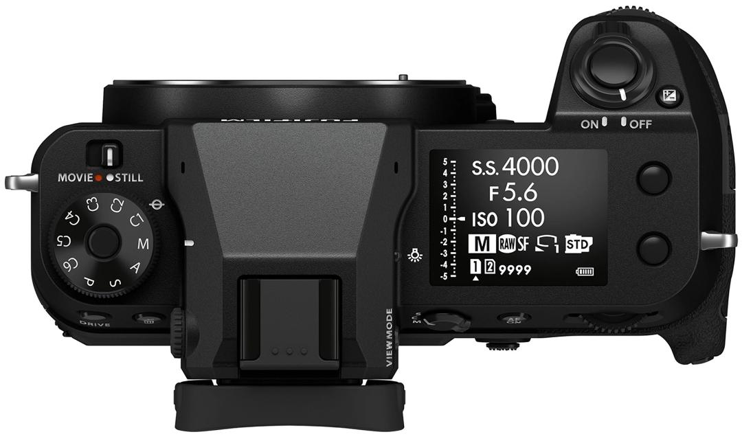 نمای بالا دوربین فوجی فیلم GFX100S